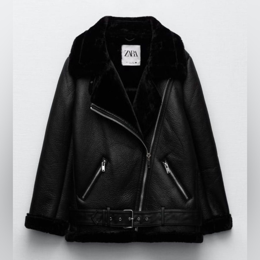 Zara Faux Fur Leather Jacket